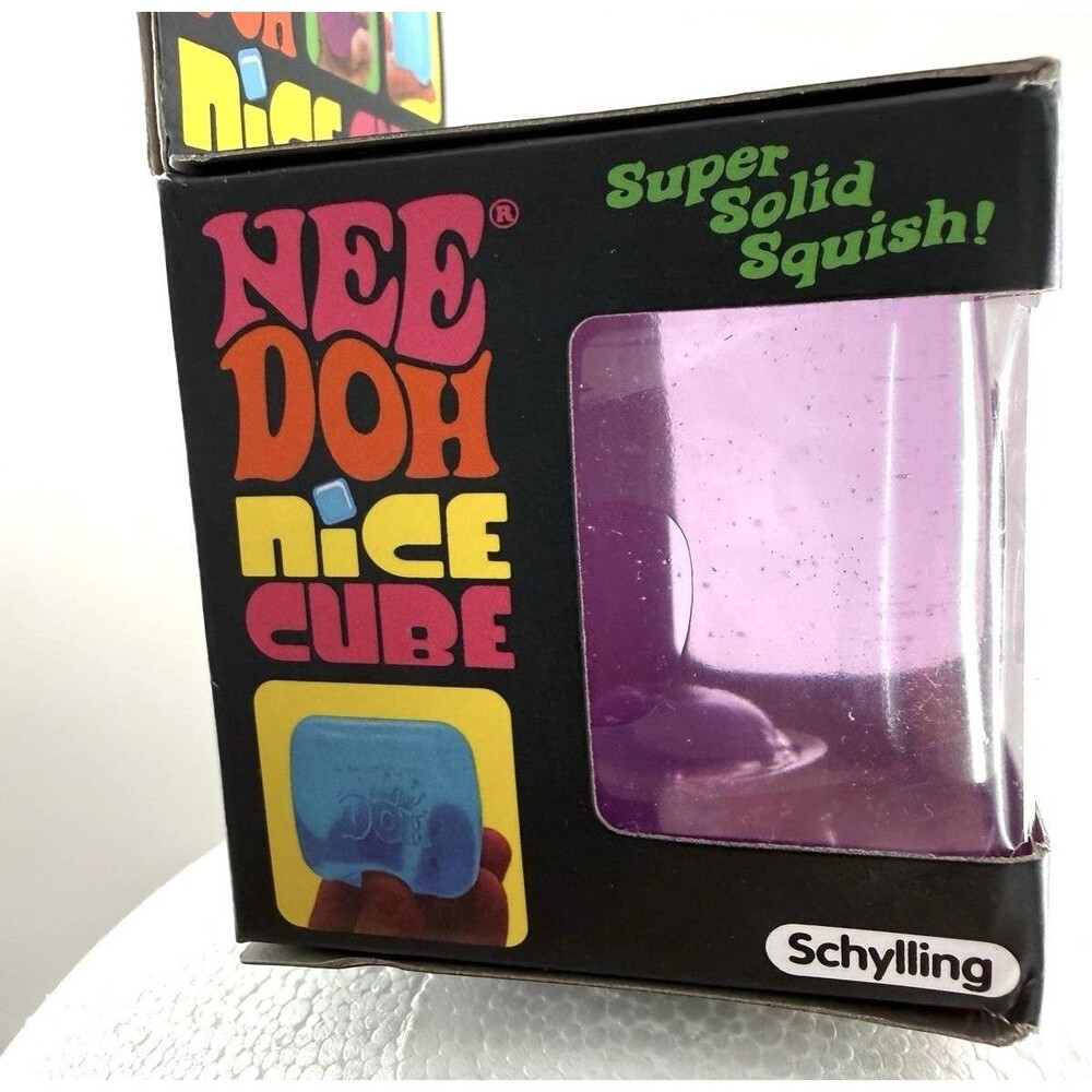 Nee Doh Nice Cube PURPLE Schylling Slow Squish Fidget Sensory Toy - Picture 8 of 9
